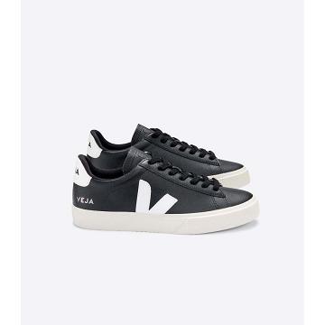 Low Tops Sneakers Veja CAMPO CHROMEFREE Męskie Black/White | VEJA195-PL