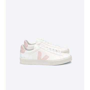 Low Tops Sneakers Veja CAMPO CHROMEFREE Damskie White/Pink | VEJA390-PL