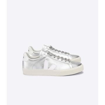 Low Tops Sneakers Veja CAMPO CHROMEFREE Damskie Srebrne | VEJA527-PL