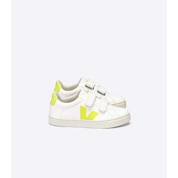 Obuwie Veja ESPLAR CHROMEFREE Dziecięce White/Green | VEJA653-PL