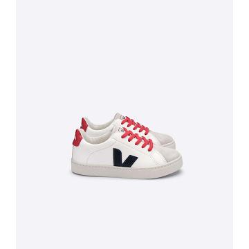 Obuwie Veja ESPLAR LACES CHROMEFREE Dziecięce White/Black/Red | VEJA659-PL