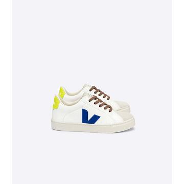 Obuwie Veja ESPLAR LACES CHROMEFREE Dziecięce White/Blue | VEJA660-PL