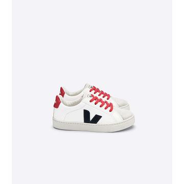 Obuwie Veja ESPLAR LACES CHROMEFREE Dziecięce White/Red | VEJA661-PL