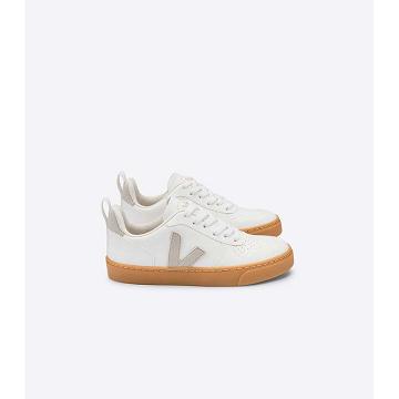 Obuwie Veja V-10 CWL Dziecięce White/Beige | VEJA709-PL