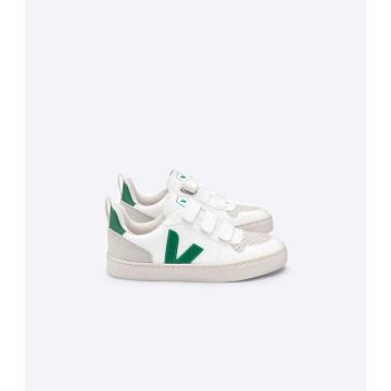 Obuwie Veja V-10 CWL Dziecięce White/Green | VEJA702-PL