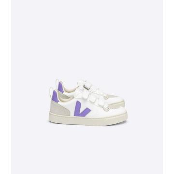 Obuwie Veja V-10 CWL Dziecięce White/Purple | VEJA706-PL