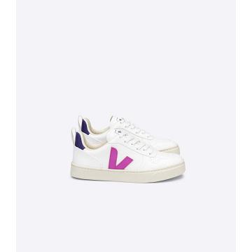 Obuwie Veja V-10 LACES CWL Dziecięce White/Purple | VEJA720-PL