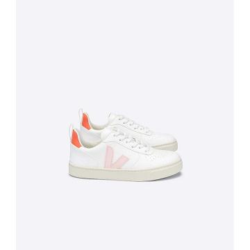 Obuwie Veja V-10 LACE CWL Dziecięce White/Orange | VEJA717-PL