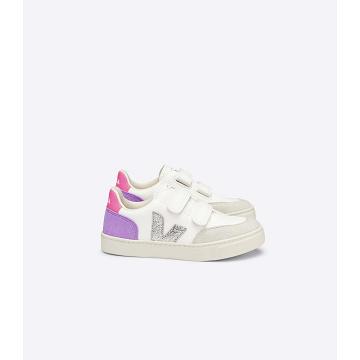 Obuwie Veja V-12 CHROMEFREE Dziecięce White/Purple | VEJA676-PL