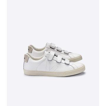 Sneakersy Veja 3-LOCK LEATHER Damskie Białe | VEJA540-PL