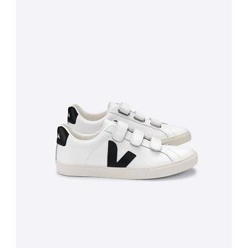 Sneakersy Veja 3-LOCK LEATHER Damskie White/Black | VEJA537-PL