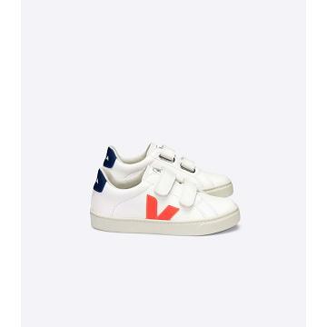 Sneakersy Veja ESPLAR CHROMEFREE Dziecięce White/Orange/Navy | VEJA761-PL