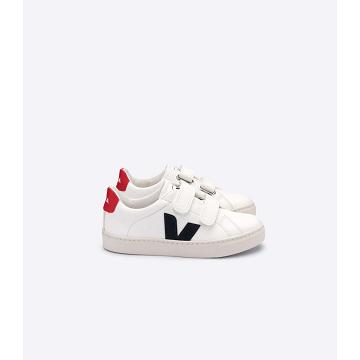 Sneakersy Veja ESPLAR CHROMEFREE Dziecięce White/Black/Red | VEJA762-PL