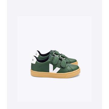 Sneakersy Veja ESPLAR LEATHER Dziecięce Oliwkowe | VEJA755-PL