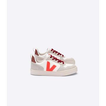 Sneakersy Veja V-10 BONTON Dziecięce White/Orange | VEJA765-PL