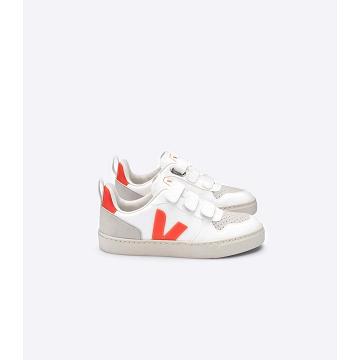 Sneakersy Veja V-10 CWL Dziecięce White/Orange | VEJA785-PL