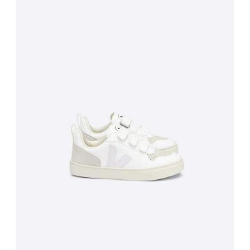 Sneakersy Veja V-10 CWL Dziecięce White/Beige | VEJA795-PL