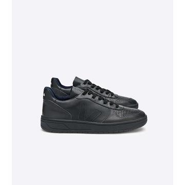 Sneakersy Veja V-10 LEATHER Damskie Czarne | VEJA575-PL