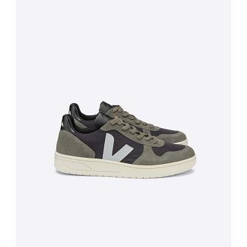 Sneakersy Veja V-10 RIPSTOP Damskie Black/Grey | VEJA587-PL