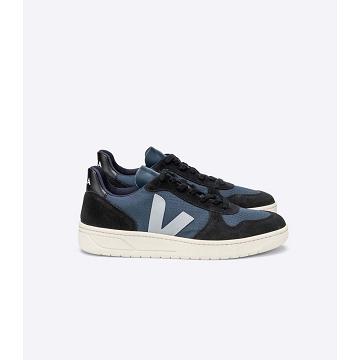 Sneakersy Veja V-10 RIPSTOP Damskie Blue/Black | VEJA588-PL