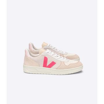 Sneakersy Veja V-10 SUEDE Damskie Beżowe | VEJA569-PL