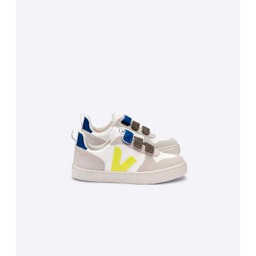 Sneakersy Veja V-10 X BONTON Dziecięce White/Blue | VEJA770-PL