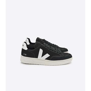 Sneakersy Veja V-12 B-MESH Damskie Black/White | VEJA596-PL