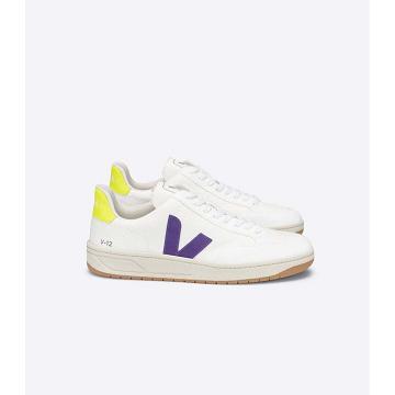 Sneakersy Veja V-12 B-MESH Damskie White/Purple | VEJA595-PL