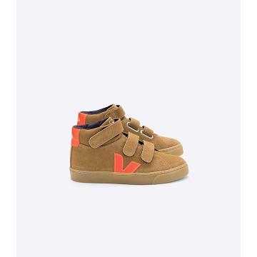 Wysokie Veja ESPLAR MID SUEDE Dziecięce Brązowe | VEJA606-PL